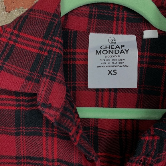 Men's [Cheap Monday] Hid Check Button-Down Shirt - Picture 10 of 10